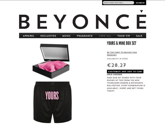 Walentynkowe majtki od Beyonce (FOTO)