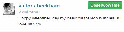Walentynkowe życzenia w wydaniu Victorii Beckham (VIDEO) Walentynkowe życzenia w wydaniu Victorii Beckham (VIDEO)