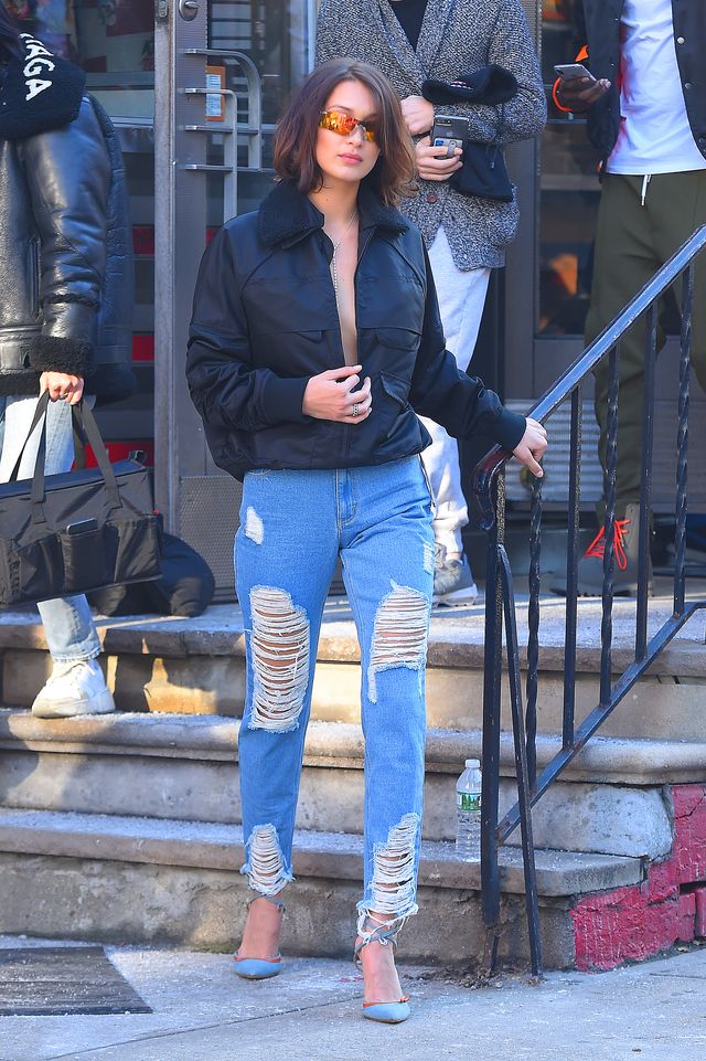 Każdy musiał spojrzeć w dekolt Belli Hadid