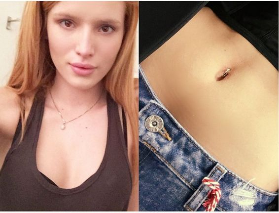 Bella Thorne bez makijażu i z kolczykiem w pępku (FOTO)