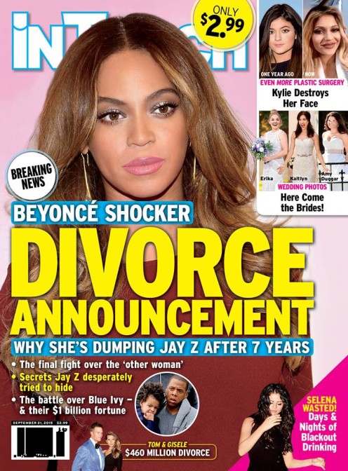 InTouch: Beyonce rzuciła Jaya Z!