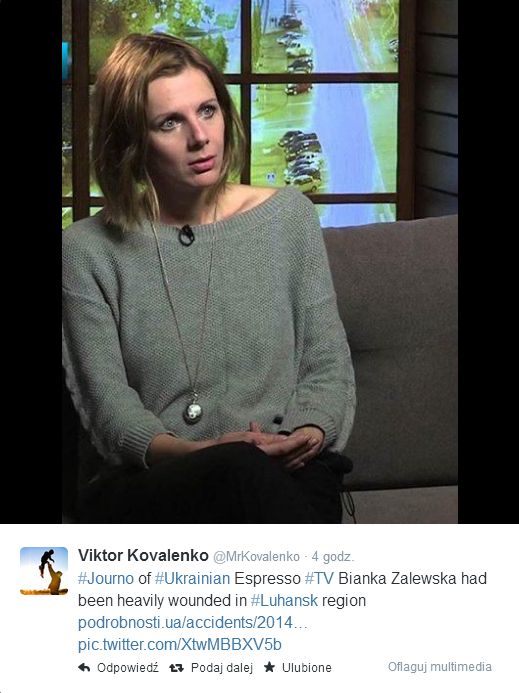 Szok! Polska dziennikarka ranna na wschodzie Ukrainy (VIDEO)