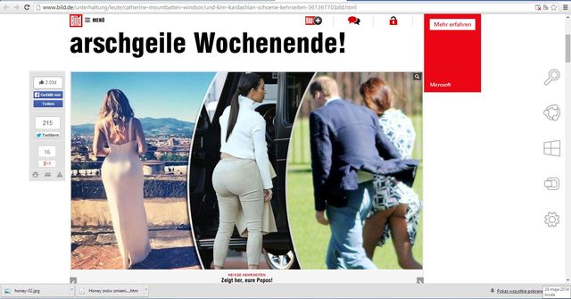 Bild pokazał gołą pupę Kate Middleton (FOTO)