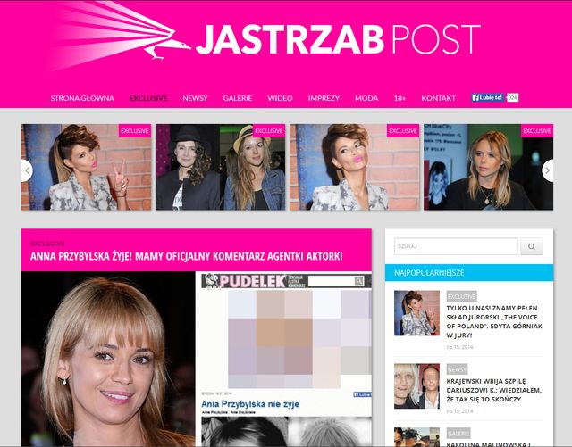 Straszna plotka o śmierci Anny Przybylskiej