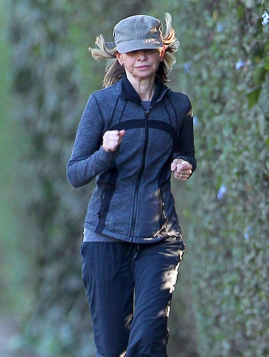 Chudziutka Calista Flockhart uprawia jogging (FOTO) Chudziutka Calista Flockhart uprawia jogging (FOTO)