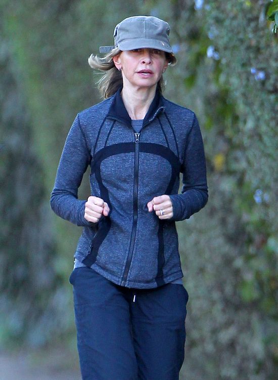 Chudziutka Calista Flockhart uprawia jogging (FOTO) Chudziutka Calista Flockhart uprawia jogging (FOTO)