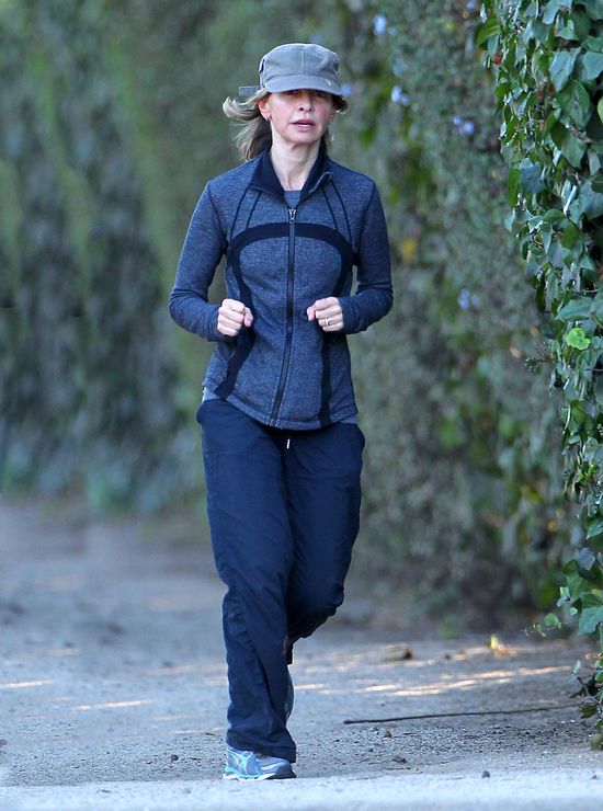 Chudziutka Calista Flockhart uprawia jogging (FOTO) Chudziutka Calista Flockhart uprawia jogging (FOTO)