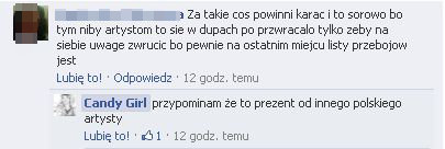 Odezwa Candy Girl do katolików (FOTO)
