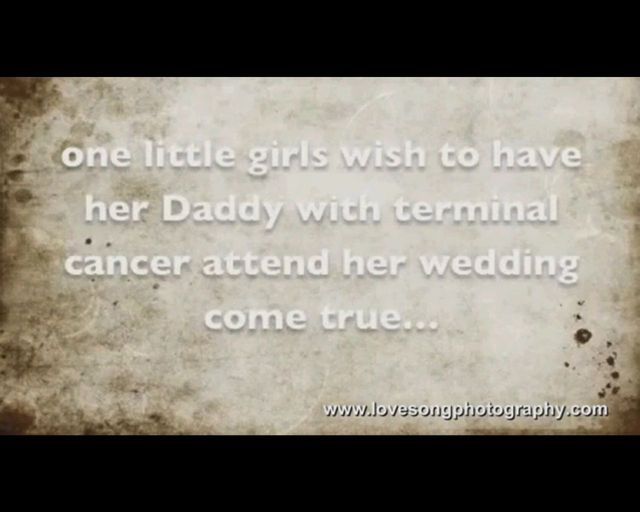 11-letnia dziewczynka na slubnym kobiercu z umierającym tatą