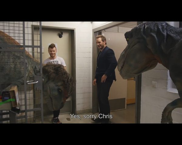 Dinozaur Wardęgi zaatakował aktora Jurrasic Park [VIDEO]