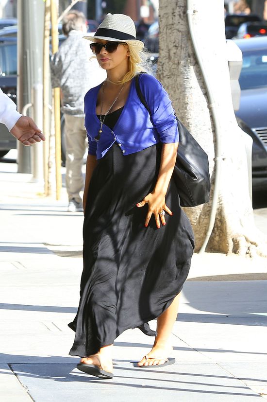 Rodzinny Dzień Matki w wydaniu ciężarnej Christiny Aguilery 