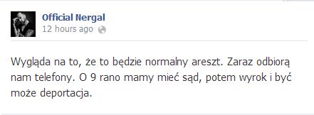 Nergal aresztowany w Rosji!