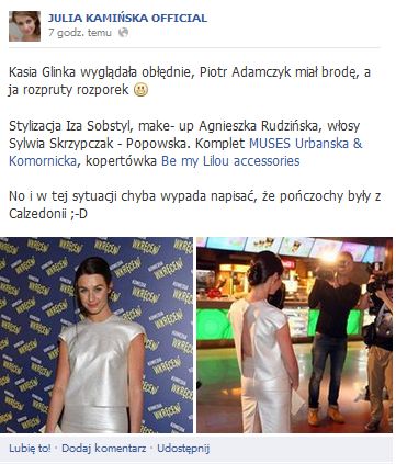 Julia Kamińska tłumaczy się z seskownej kreacji (FOTO)