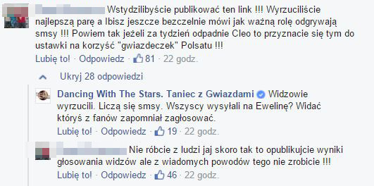 Awantura na FB Tańca z gwiazdami (Facebook)