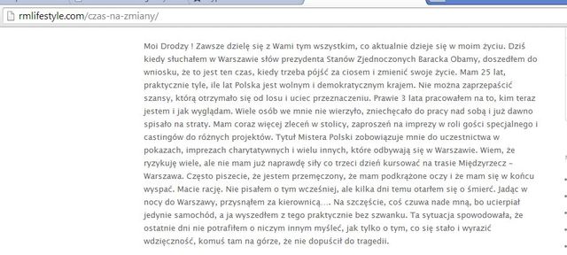 Rafał Maślak miał groźny wypadek! 