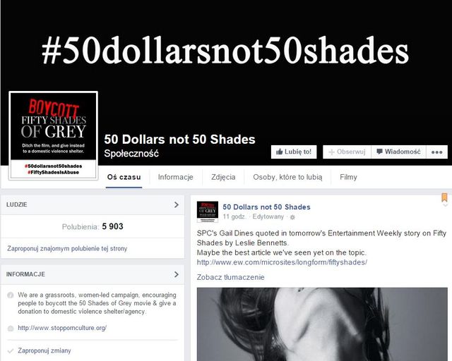 Bojkot 50 twarzy Greya! 