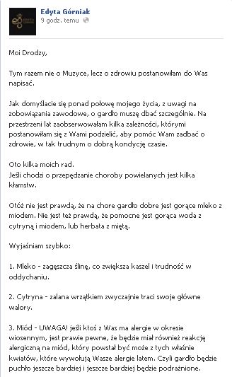 Edyta Górniak postanowiła leczyć Polaków? 