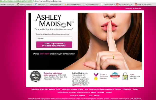 Afera! Wyciekły dane osób zdradzających małżonków