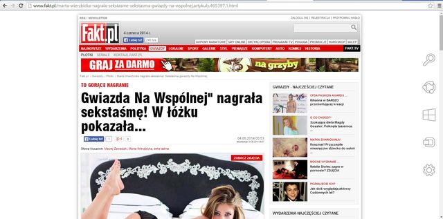 Fakt: Marta Wierzbicka nagrała sekstaśmę Fakt: Marta Wierzbicka nagrała sekstaśmę