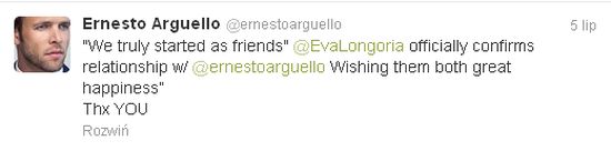 Eva Longoria i Ernesto Argulello publicznie wyznają uczucia