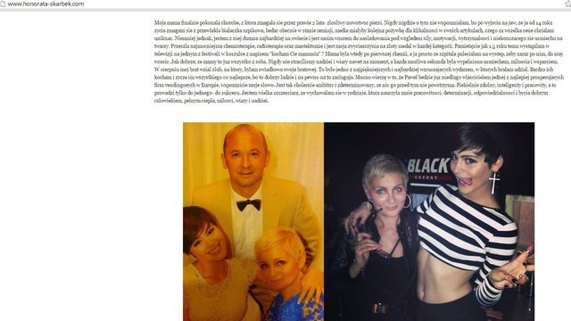 Honey pierwszy raz o chorobie nowotworowej mamy 