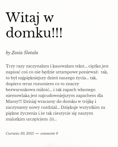 Zosia Ślotała urodziła!