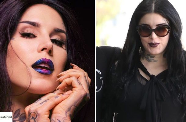 Czarna i CIĘŻARNA Kat Von D na spacerze! Tym razem przesadziła?