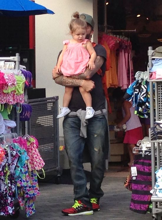 Troskliwy tata David Beckham