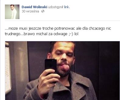 Michał Piróg nabija się z Dawida Wolińskiego? Michał Piróg nabija się z Dawida Wolińskiego?