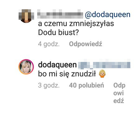Dlaczego Doda zmniejszyła biust? Zdradziła to fanom