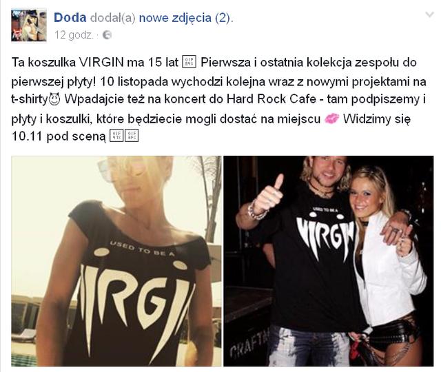 Doda wrzuciła na FB stare zdjęcie z Radkiem Majdanem (Facebook)
