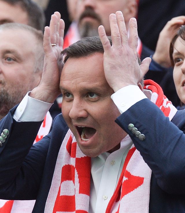 Miny Andrzeja Dudy najlepszym podsumowaniem meczu Polska - Kolumbia Miny Andrzeja Dudy najlepszym podsumowaniem meczu Polska - Kolumbia