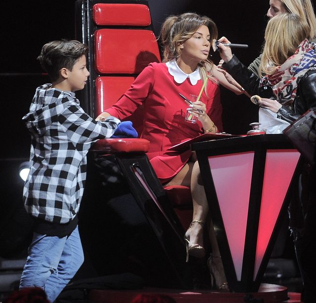 Edyta Górniak z Allanem na planie The Voice (FOTO)