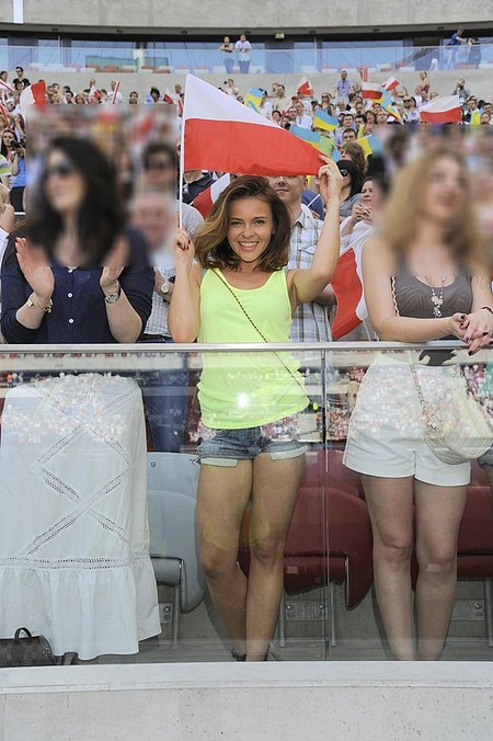 Edyta Herbuś kibicowała ile sił w piersiach (FOTO)