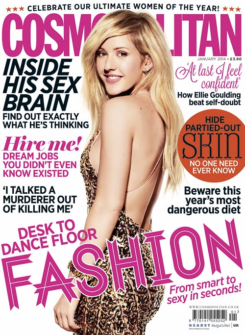 Odtłuszczone ramiona Ellie Goulding na okładce Cosmopolitan Odtłuszczone ramiona Ellie Goulding na okładce Cosmopolitan