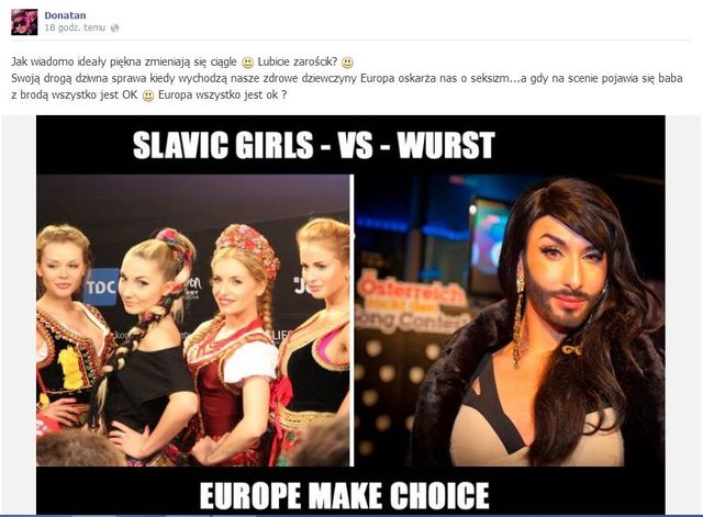 Donatan na FB kpi z Conchity Wurst (FOTO)