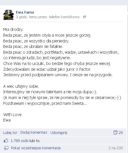 Ewa Farna jurorem w X Factor: Będą pisać, że jestem otyła...