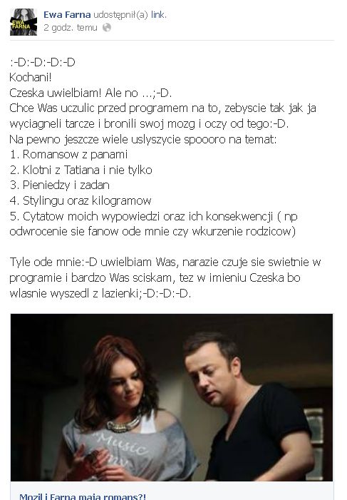 Ewa Farna dostała prezent od Czesława Mozila (FOTO)