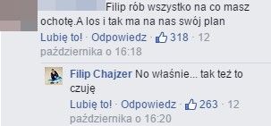 Zdjęcie Filipa Chajzera wywołało dyskusję na FB Zdjęcie Filipa Chajzera wywołało dyskusję na FB