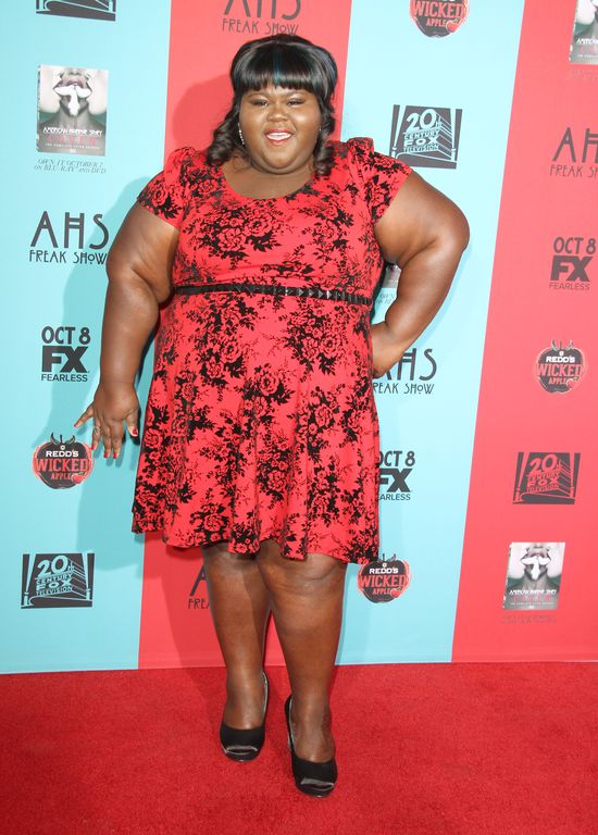 Gabourey Sidibe przed i na imprezie (FOTO)