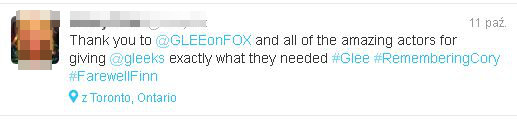 Bohaterowie Glee żegnają Finna Hudsona (VIDEO)