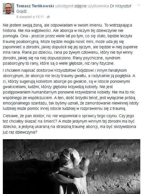 Bardzo OSTRE słowa Krzysztofa Gojdzia pod adresem Tomasza Terlikowskiego