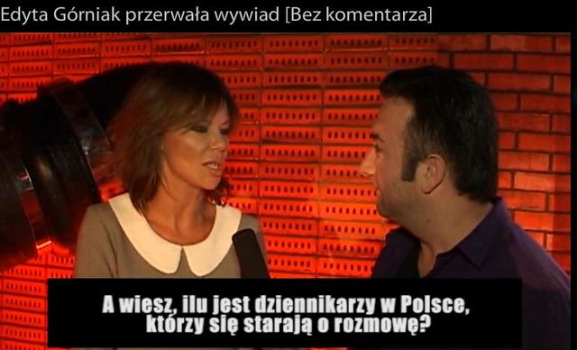 Edyta Górniak przerywa wywiad z dziennikarzem [VIDEO]