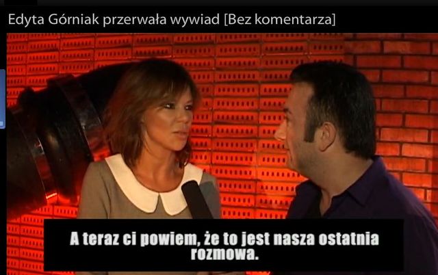 Edyta Górniak przerywa wywiad z dziennikarzem [VIDEO]