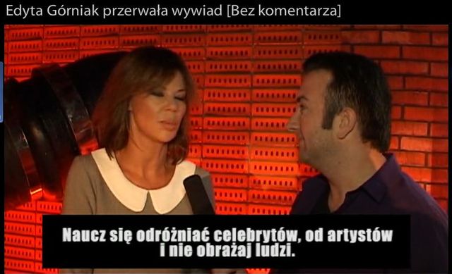 Edyta Górniak przerywa wywiad z dziennikarzem [VIDEO]