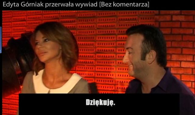 Edyta Górniak przerywa wywiad z dziennikarzem [VIDEO]