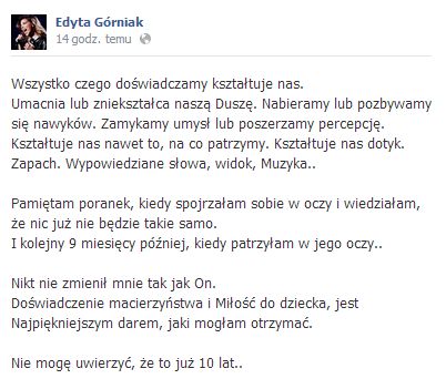 Edyta Górniak świętuje urodziny syna (FOTO)