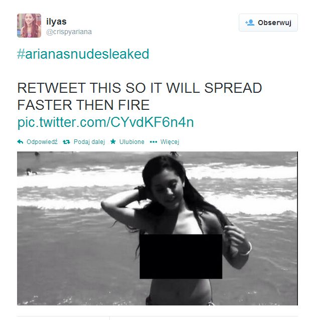 Widzieliście już nagie foto Ariany Grande? (FOTO)