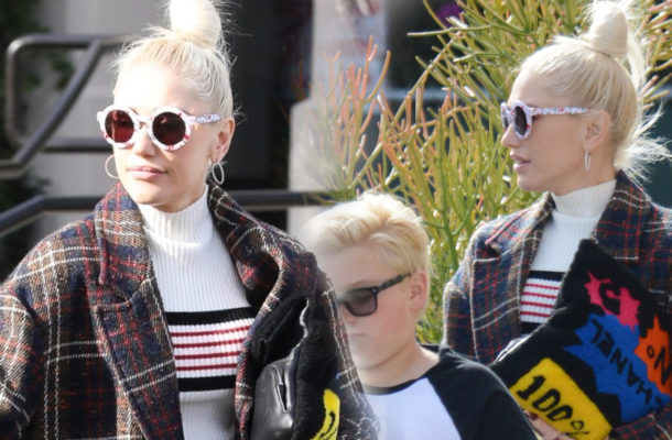 Wystylizowana Gwen Stefani zabrała synów do kościoła (ZDJĘCIA)