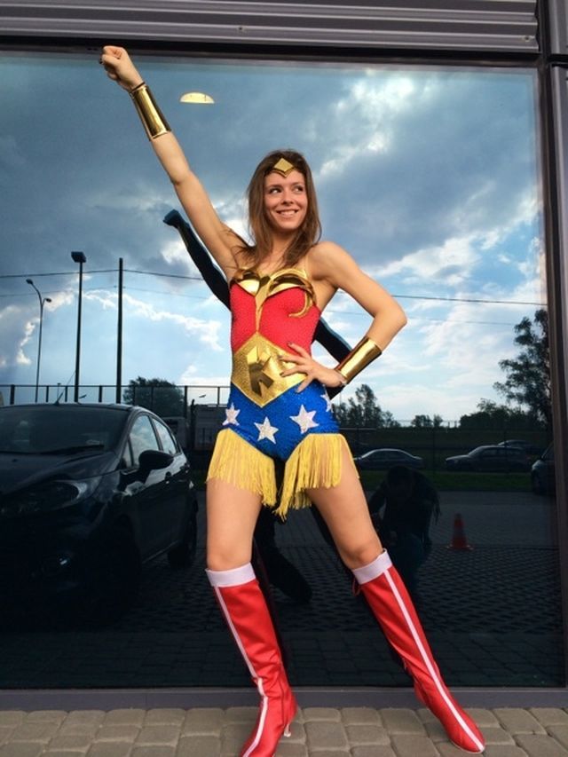 Klaudia Halejcio w nietypowym stroju w dzisiejszym TzG FOTO